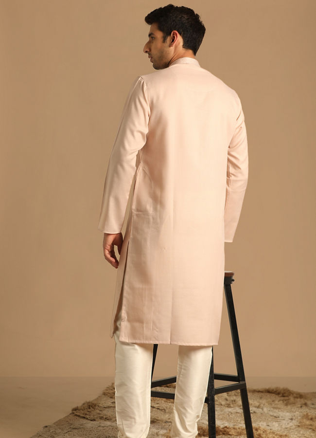 Manyavar Men Self Design Rani Kurta Set
