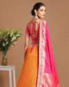 alt message - Mohey Women Charming Mustard Yellow Lehenga image number 3