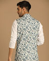 alt message - Manyavar Men Fashionable Light Hued Jacket image number 2