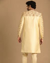 Manyavar Men Suave Biscuit Shade Sherwani