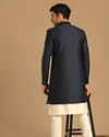 alt message - Manyavar Men Sophisticated Blue Indo Western image number 2