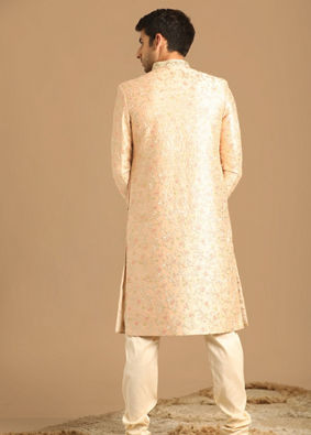 Manyavar Men Timeless Gajaree Sherwani image number 2