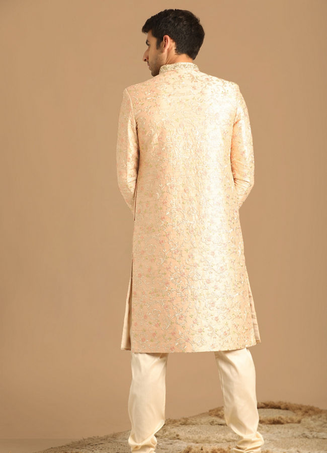 alt message - Manyavar Men Timeless Gajaree Sherwani image number 2