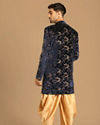 Manyavar Men Modish Blue Indo Western