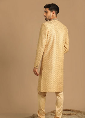 Manyavar Men Fabulous Fawn Sherwani