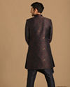 Manyavar Men Suave Blue Indo Western Set