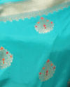 alt message - Mohey Women Dreamy Blue Saree image number 2