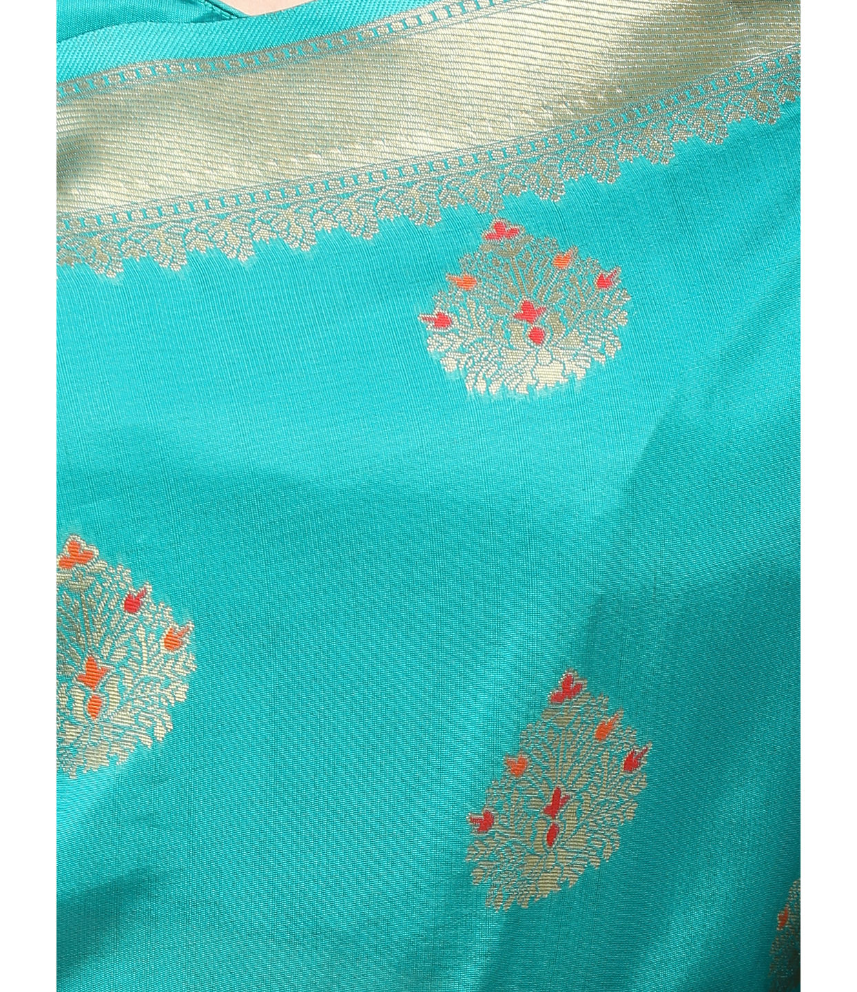 alt message - Mohey Women Dreamy Blue Saree image number 2