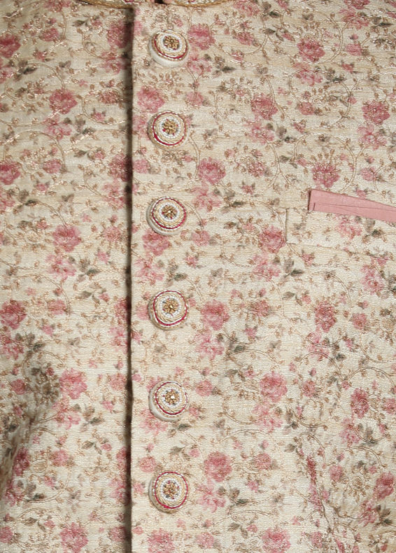 Manyavar Men Blissful Beige Groom Sherwani