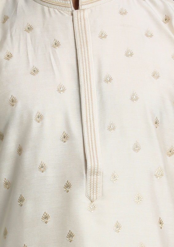 Twamev Men Stylish Cream Kurta Set