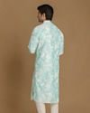 Manyavar Men Inimitable Bright Green Kurta Set