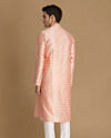 Manyavar Men Light Pink Self Design Kurta Set