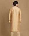 alt message - Manyavar Men Light Taupe Brown Solid Kurta Set image number 2