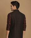 Manyavar Men Fabulous Wine Waist Coat