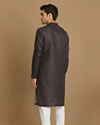 Manyavar Men Dark Blue Printed Kurta