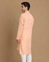 alt message - Manyavar Men Casual Light Pink Kurta image number 2