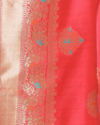 alt message - Mohey Women Pink Weaved Saree image number 2