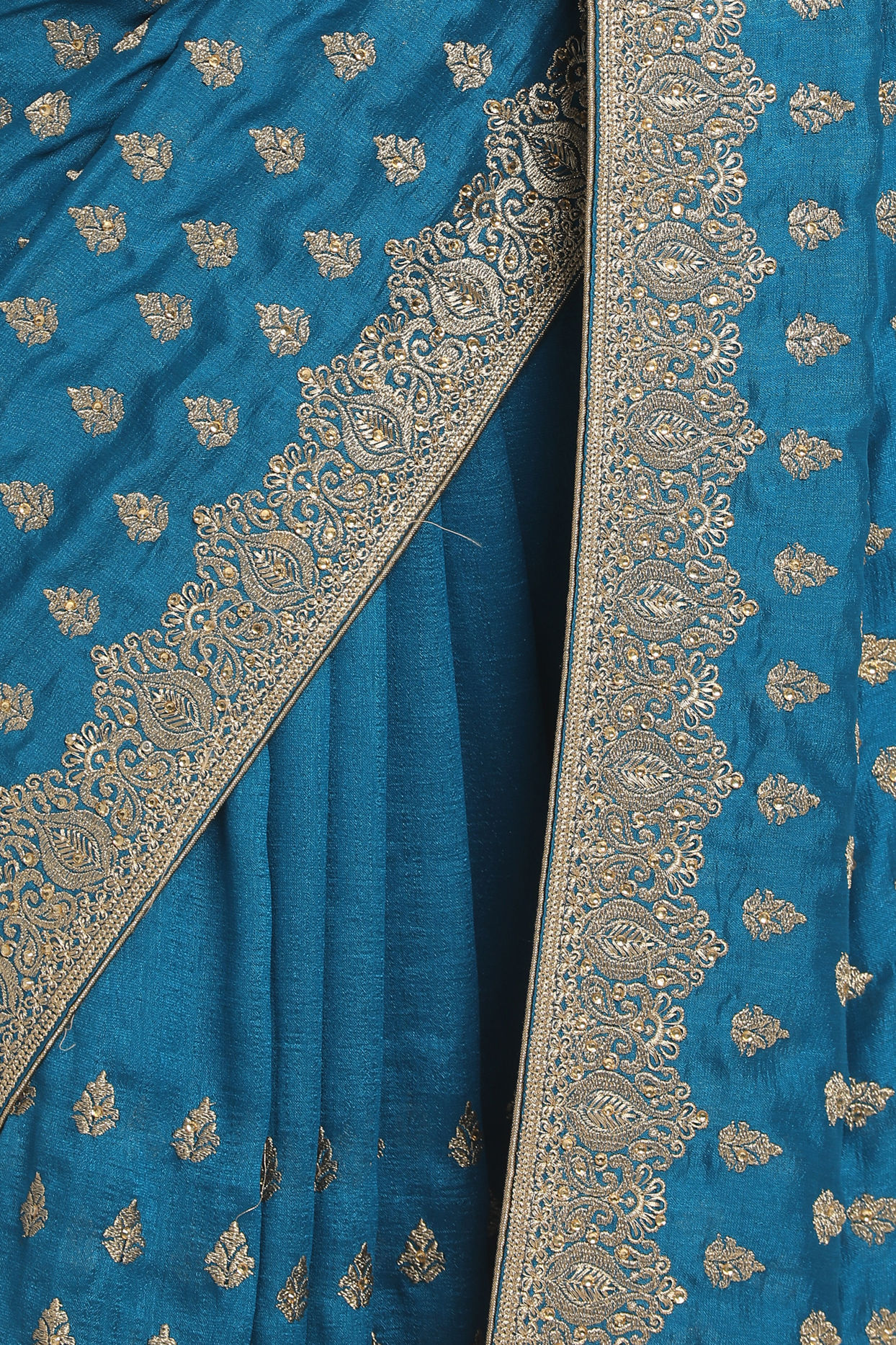 Enigmatic Blue Saree image number 2
