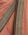 Mohey Women Delicate Peach Colour Saree