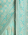 alt message - Mohey Women Enchanting Blue Designer Saree image number 2