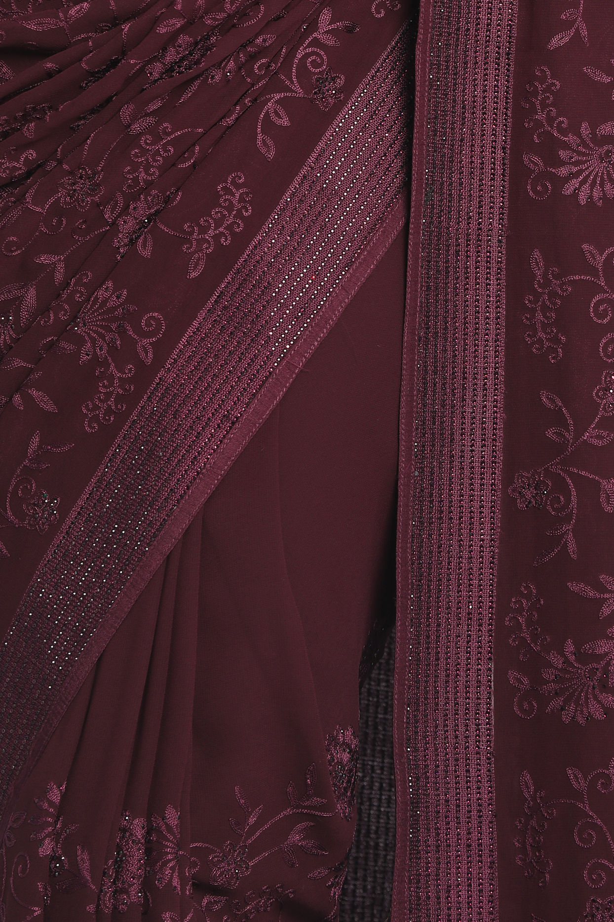 Mohey Women Coveted Wine Saree