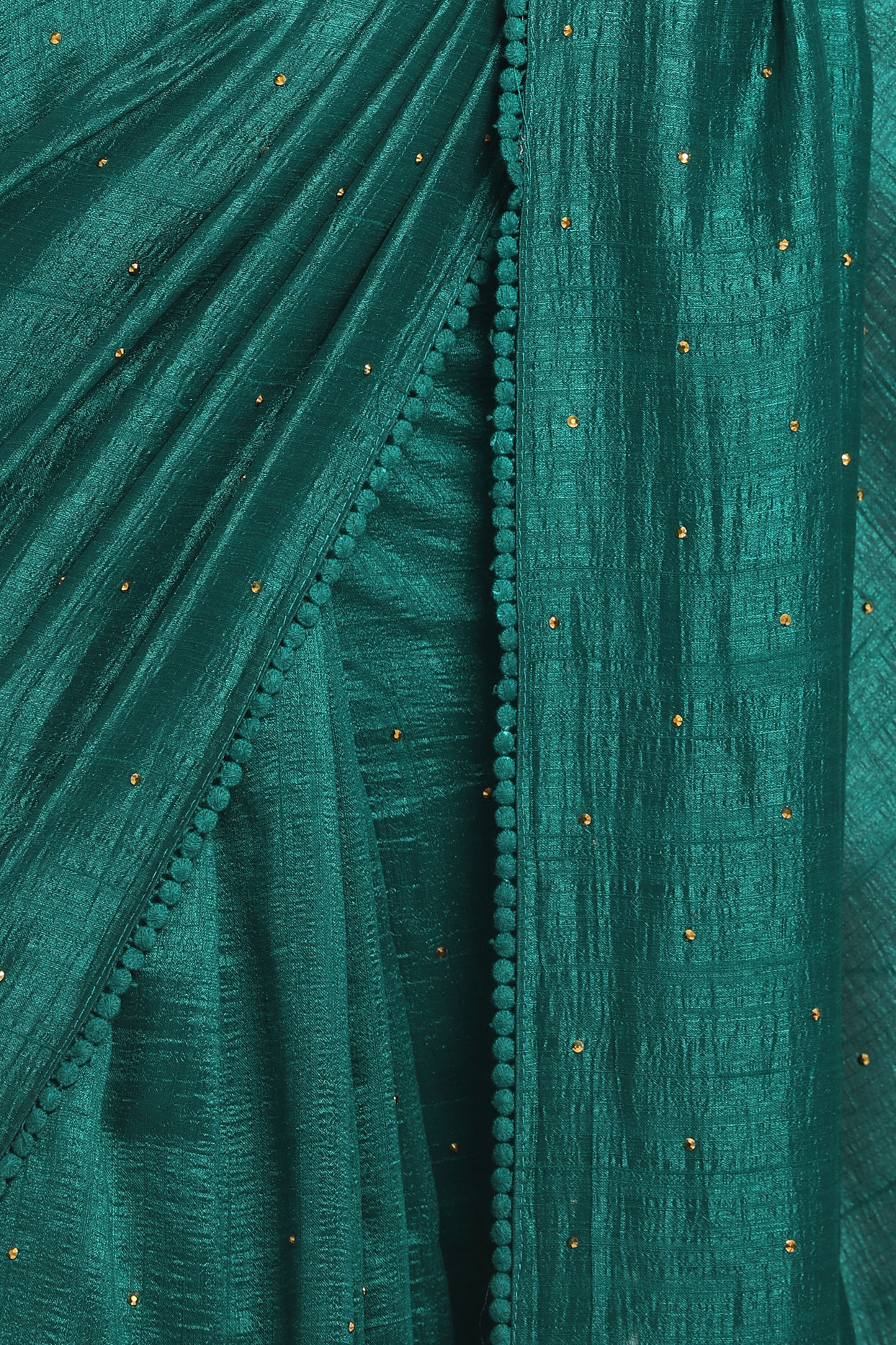 Mohey Women Decadent Dark Green Saree