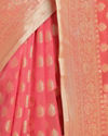 Mohey Women Pink Weaved Saree