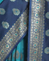 Mohey Women Royal Green Silk Saree
