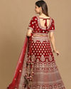 Mohey Women Resplendent Maroon Bridal Lehenga