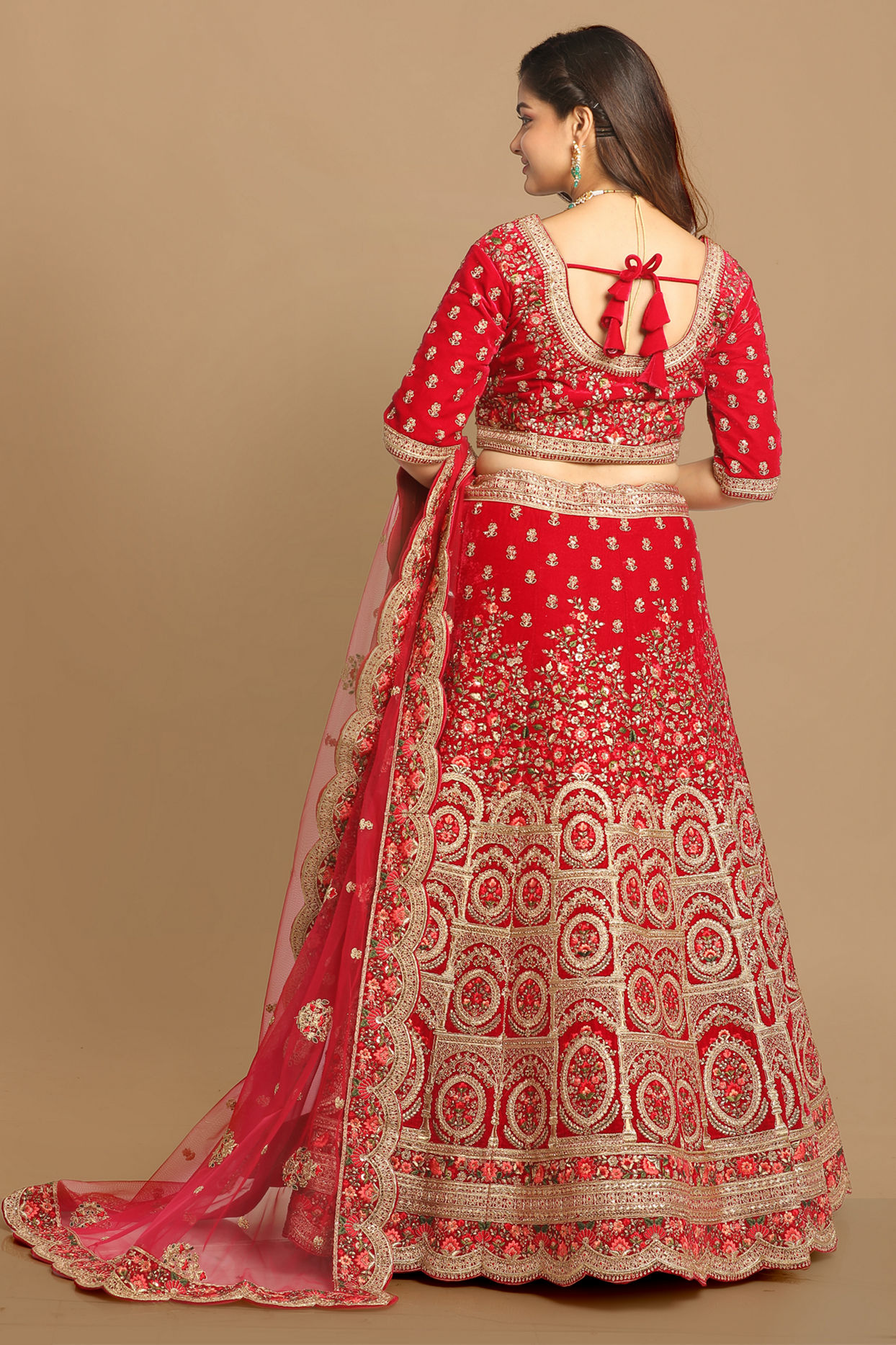 Mohey Women Glamorous Rani Pink Bridal Lehenga