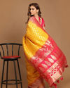 Mohey Women Vibrant Mustard Yellow Saree