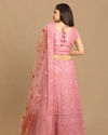 alt message - Mohey Women Beautiful Embroidered Pink Lehenga image number 3