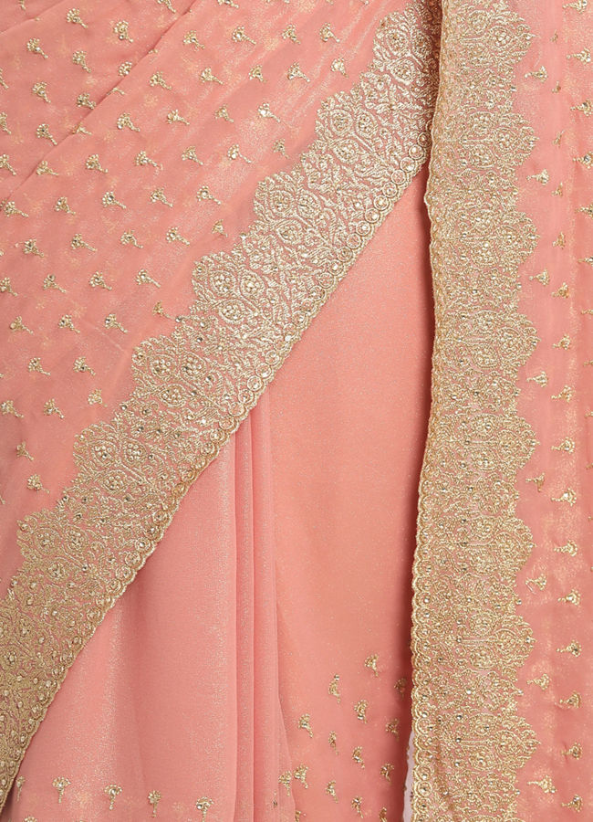 Mohey Women Georgeous Pink Saree image number 2