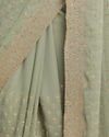 Mohey Women Georgeous Pista Saree