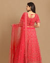 Mohey Women Ravishing Red Bridal Lehenga