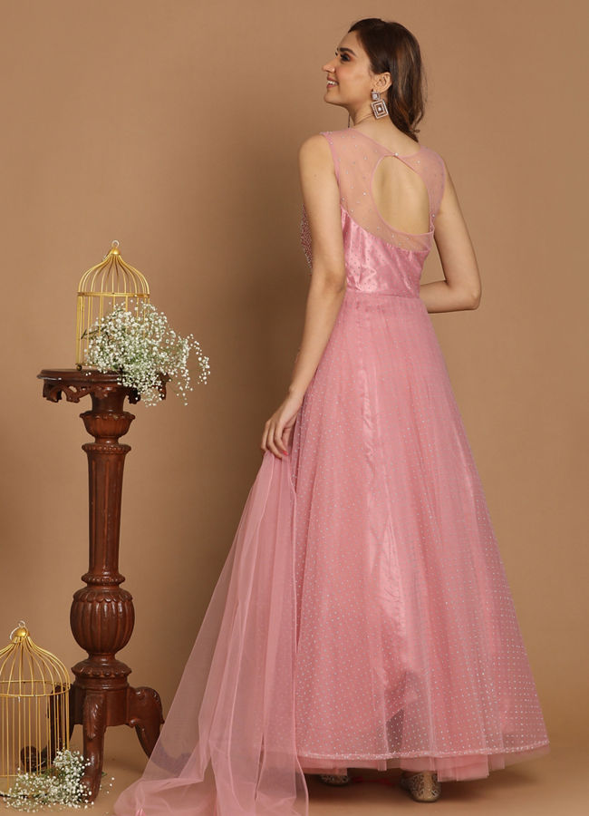 alt message - Mohey Women Princessy Pink Gown image number 3