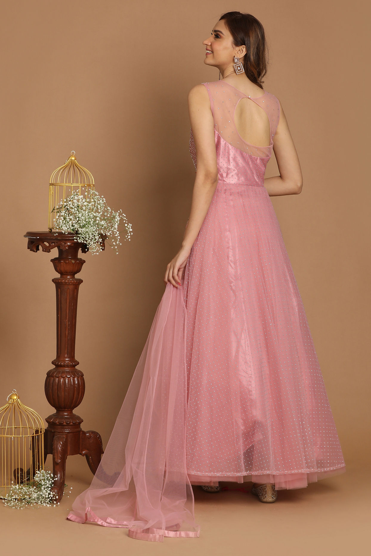 Mohey Women Princessy Pink Gown