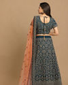 alt message - Mohey Women Exotic Blue Georgette Lehenga image number 3