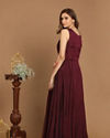 alt message - Mohey Women Impressive Wine Gown image number 3