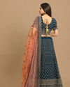 alt message - Mohey Women Blissful Blue Lehenga image number 3