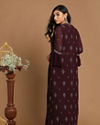 Mohey Women Graceful Wine Stitched Suit