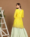 alt message - Mohey Women Bright Yellow Stitched Suit image number 3