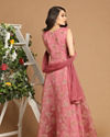 Pink Organza Stitched Suit image number 3