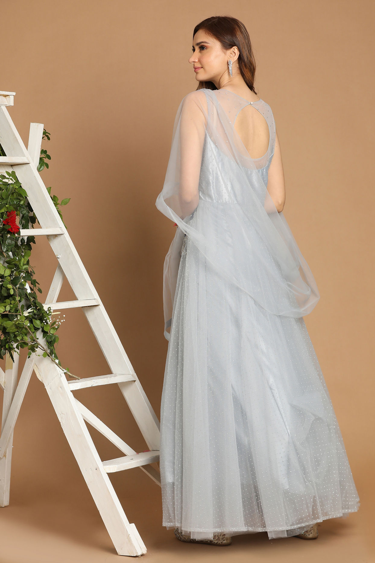 Buy Gleaming Grey Gown Online in the USA @Mohey - Indo Buy Gleaming Grey Gown Online in the USA @Mohey - Indo