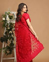 Mohey Women Rani Pink Net Saree