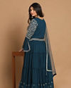 alt message - Mohey Women Classy Blue Lehenga image number 3