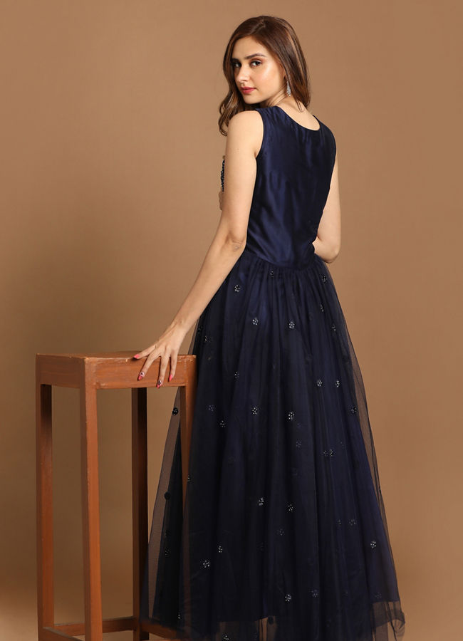 Buy Bold Blue Gown Online in India Mohey Gown for Women