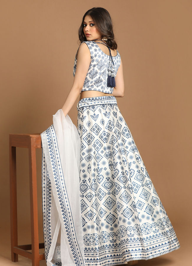 White 2025 traditional skirt