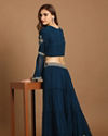 Mohey Women Fabulous Blue Lehenga