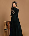 Mohey Women Bottle Green Velvet Gown